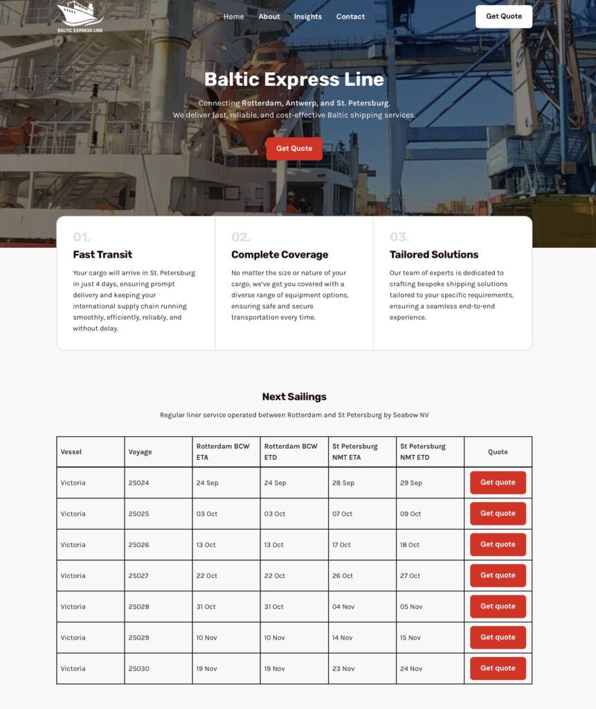 website visitekaartje